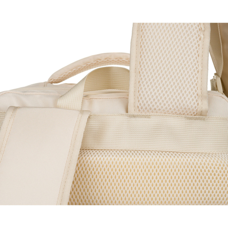 Peterson extrabővíthető bézs színű hátizsák kézipoggyász méretben 40 x 30 x 20 cm