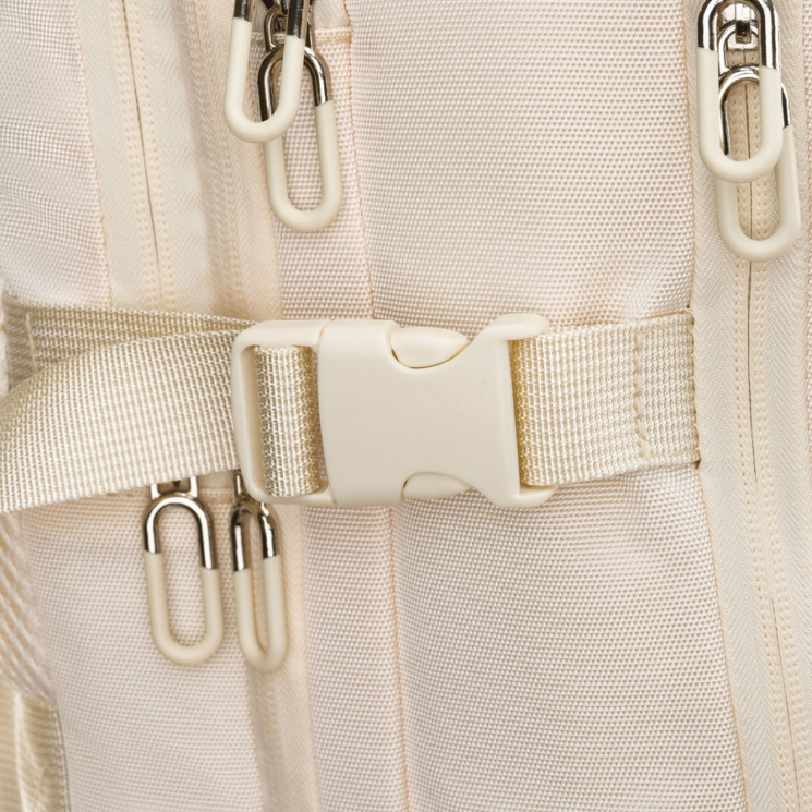 Peterson extrabővíthető bézs színű hátizsák kézipoggyász méretben 40 x 30 x 20 cm