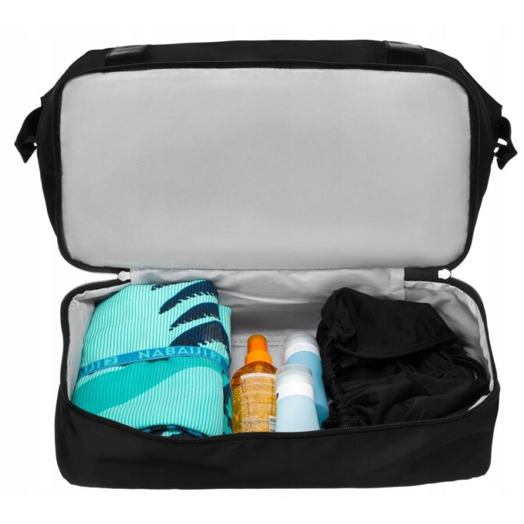 Bővíthető Sporttáska/Utazótáska fekete színben Wizzair méretű 40 x 30 x 20 cm