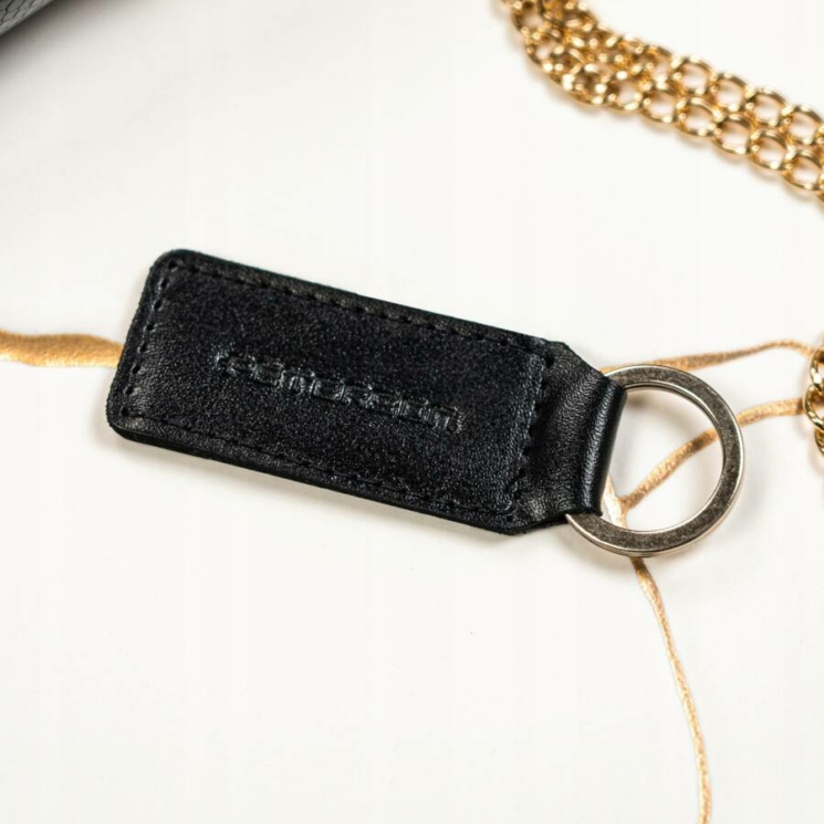 Valódi bőr pénztárca + kulcsatartó Ajándékcsomag fekete színben