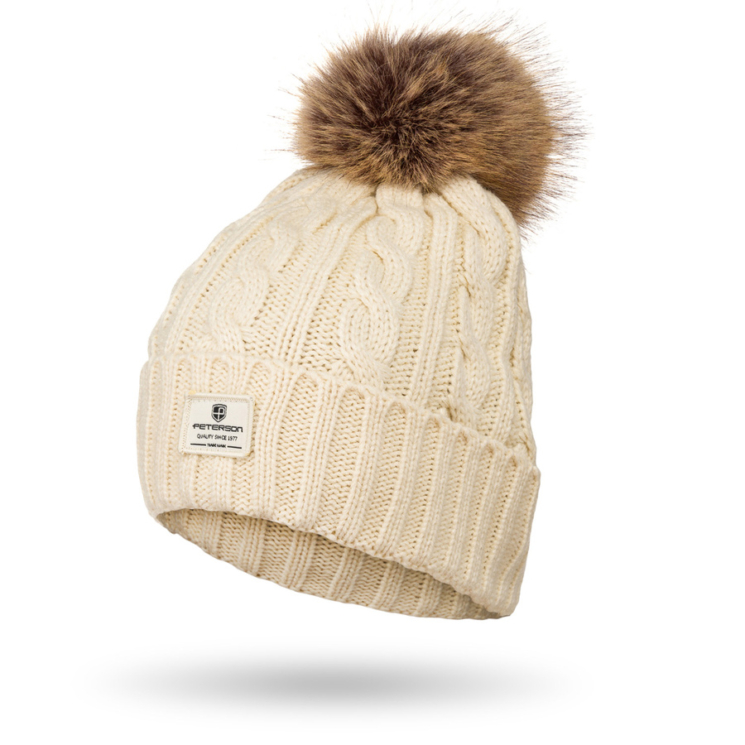 Téli szett pomponos sapkával, kesztyűvel és sállal - Peterson