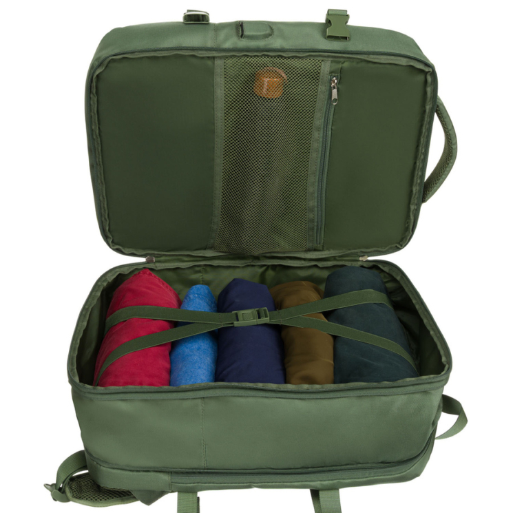 Peterson extrabővíthető zöld színű hátizsák kézipoggyász méretben 40 x 30 x 20 cm