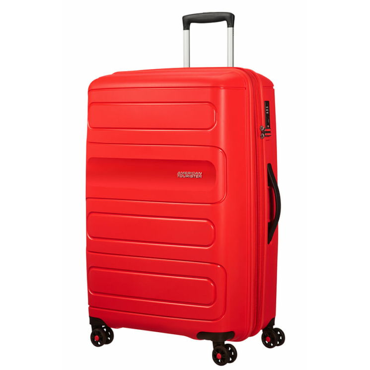 American Tourister Sunside Spinner bővíthető bőrönd 77 cm piros