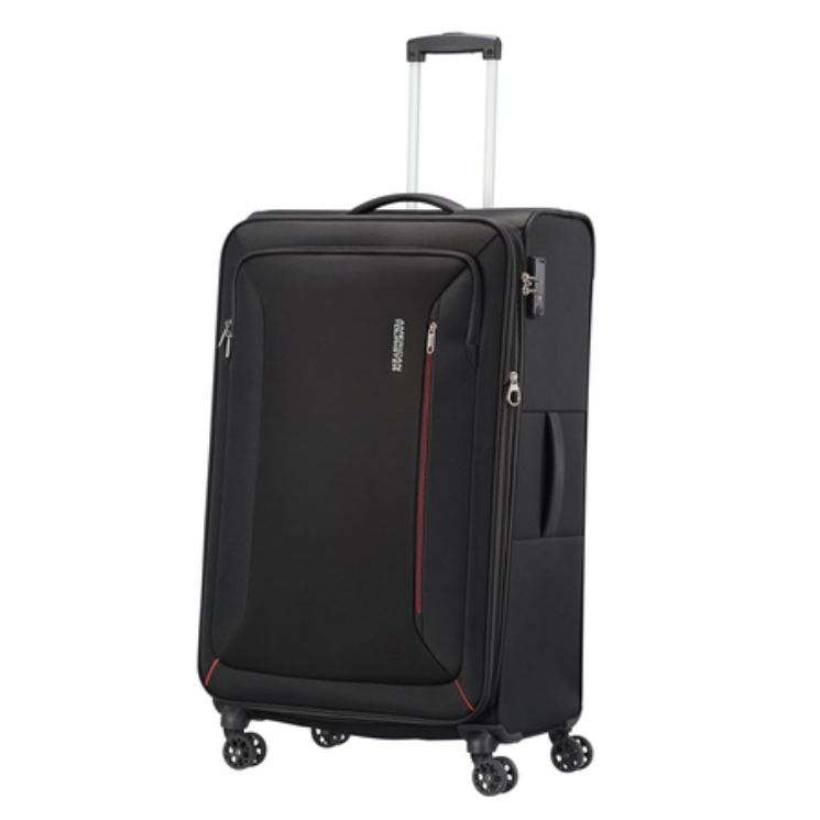 American Tourister Hyperspeed Spinner Bőrönd 80cm JetBlack 3 év garancia