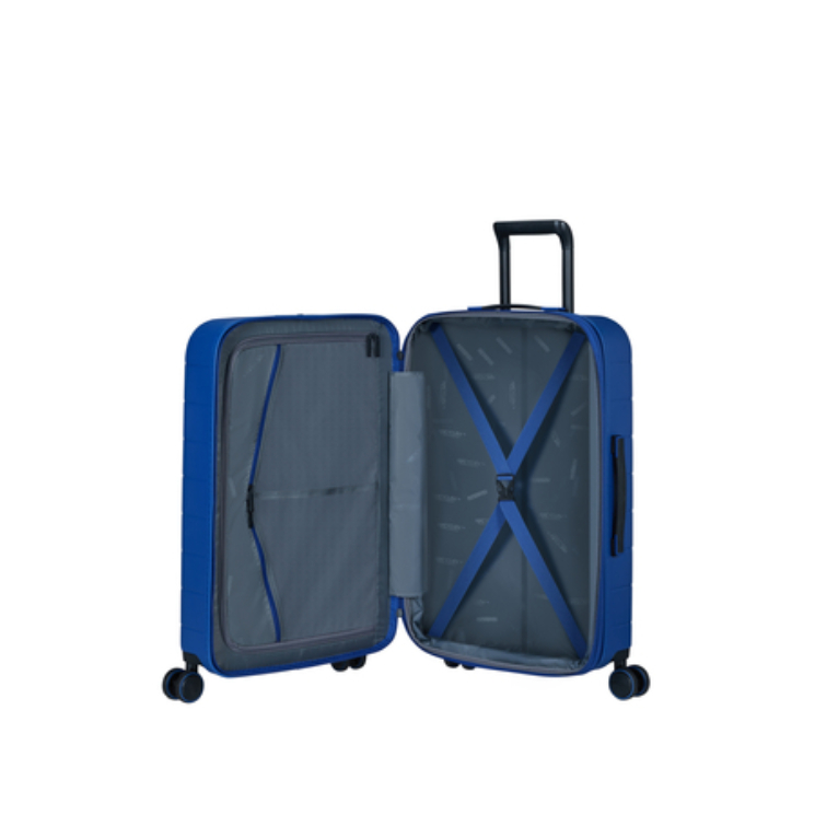 American Tourister Novastream bővíthető Spinner bőrönd 67 Sötétkék 3 év garancia