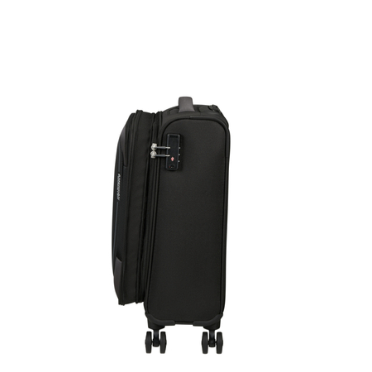 American Tourister Pulsonic Spinner Bővíthető Kabinbőrönd 55cm AsphaltBlack