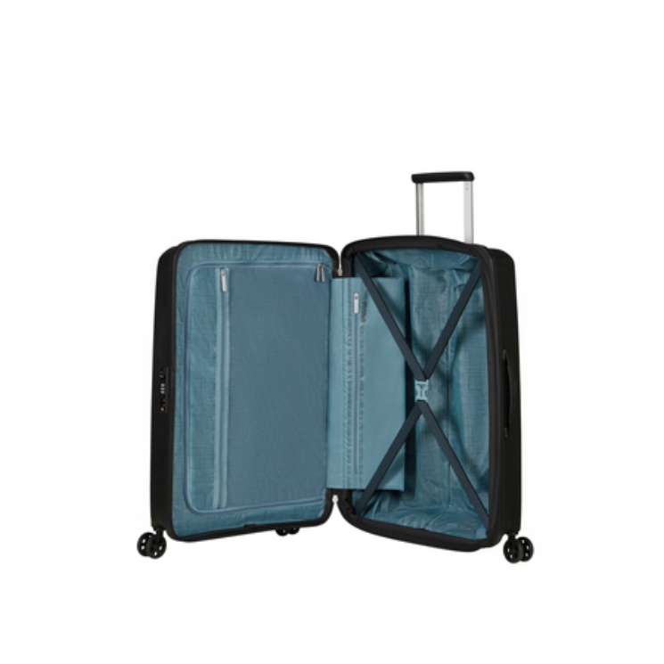 American Tourister Aerostep Spinner Bővíthető Bőrönd 67cm Black 3 év garancia