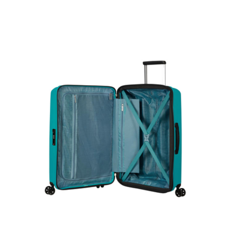 American Tourister Aerostep Spinner Bővíthető Bőrönd 67cm Turquoise 3 év garancia