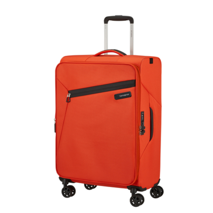 Litebeam Spinner Bővíthető bőrőnd 66 cm 5 év garancia Narancs