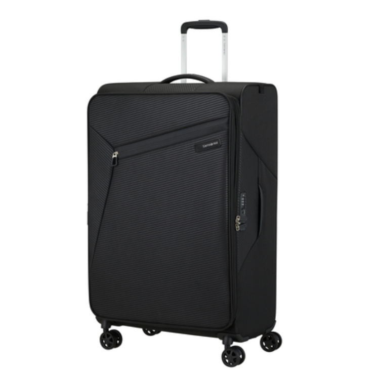 Litebeam Spinner Bővíthető bőrőnd 77 cm 5 év garancia Fekete