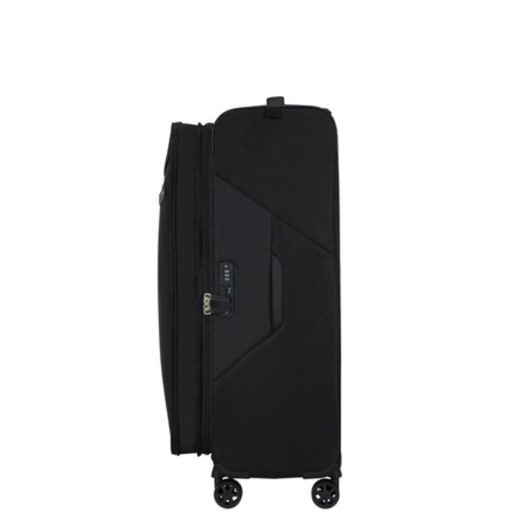 Litebeam Spinner Bővíthető bőrőnd 77 cm 5 év garancia Fekete