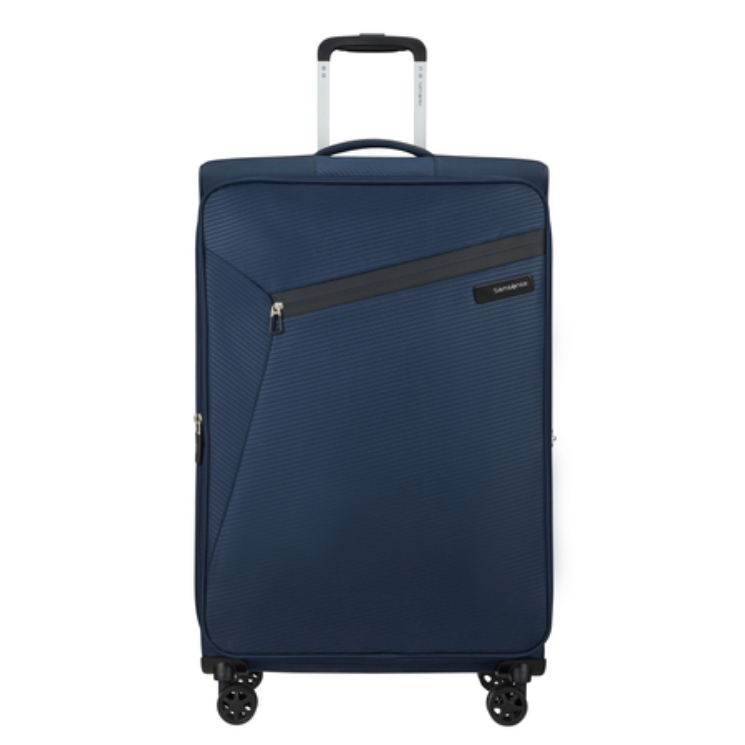 Litebeam Spinner Bővíthető bőrőnd 77 cm 5 év garancia Sötétkék