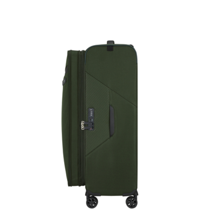 Litebeam Spinner Bővíthető bőrőnd 77 cm 5 év garancia Sötétzöld