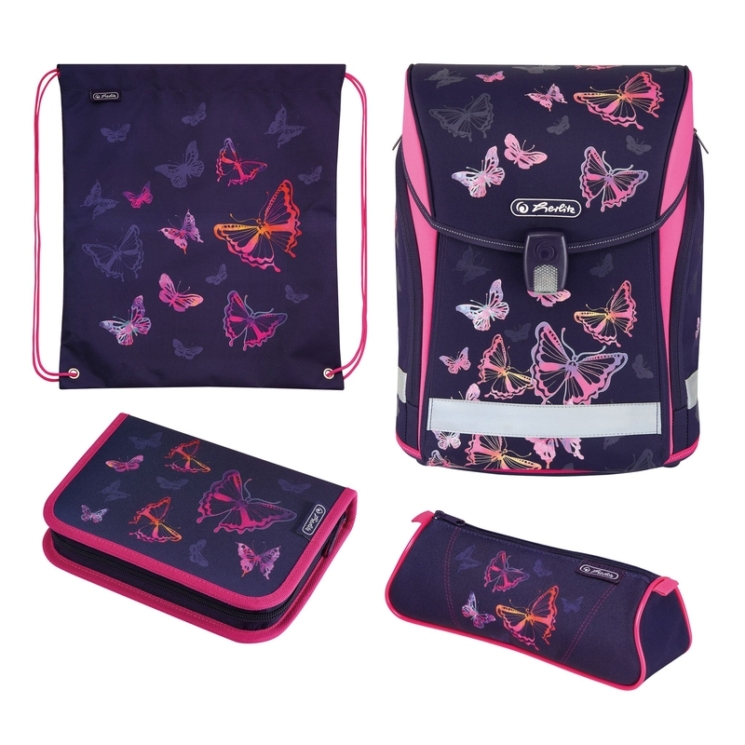 Herlitz iskolatáska Midi Plus Rainbow Butterfly 50025657