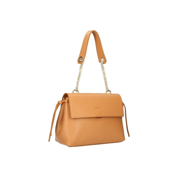 Valódi bőr női kézitáska bézs színben S7203 Beige