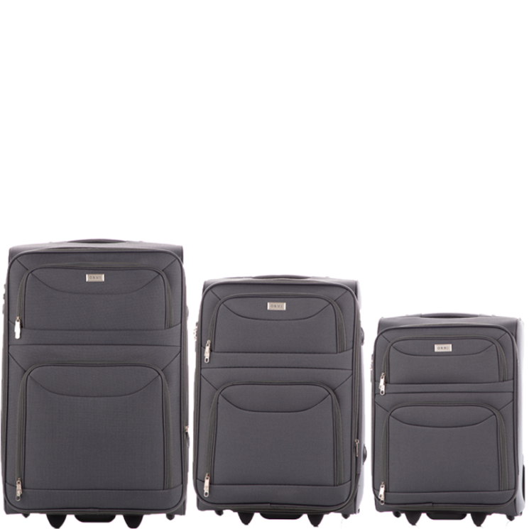 3 db-os bőrönd szett 6802 Szürke színben