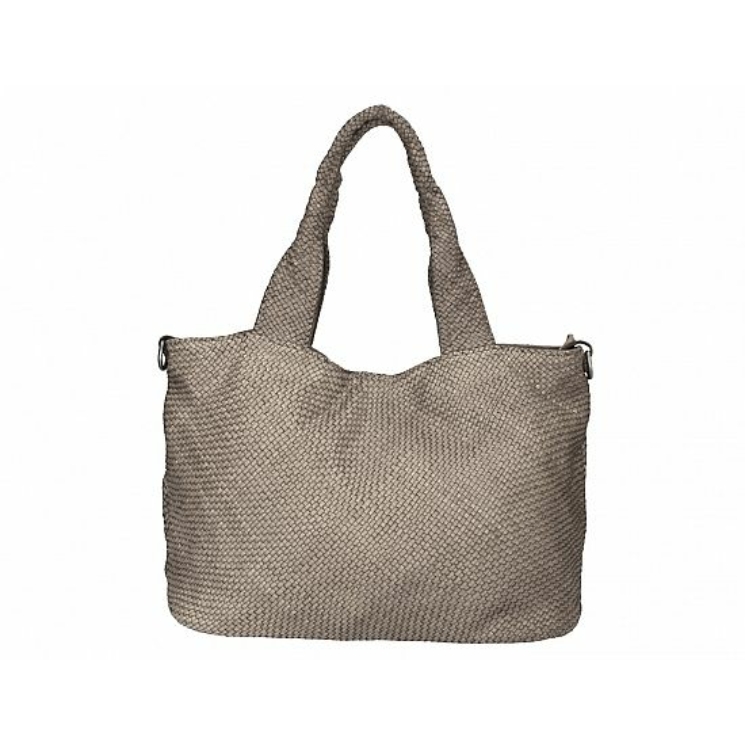 Valódi bőr női válltáska taupe színben S7216 Taupe