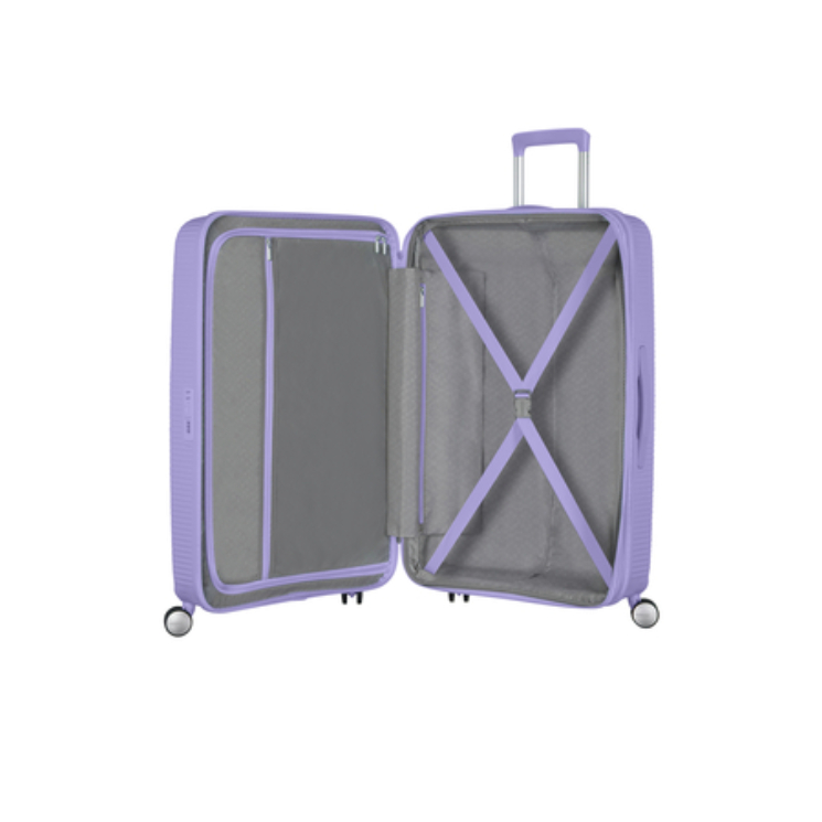 American Tourister Soundbox bővíthető Spinner bőrönd 67 Lavender