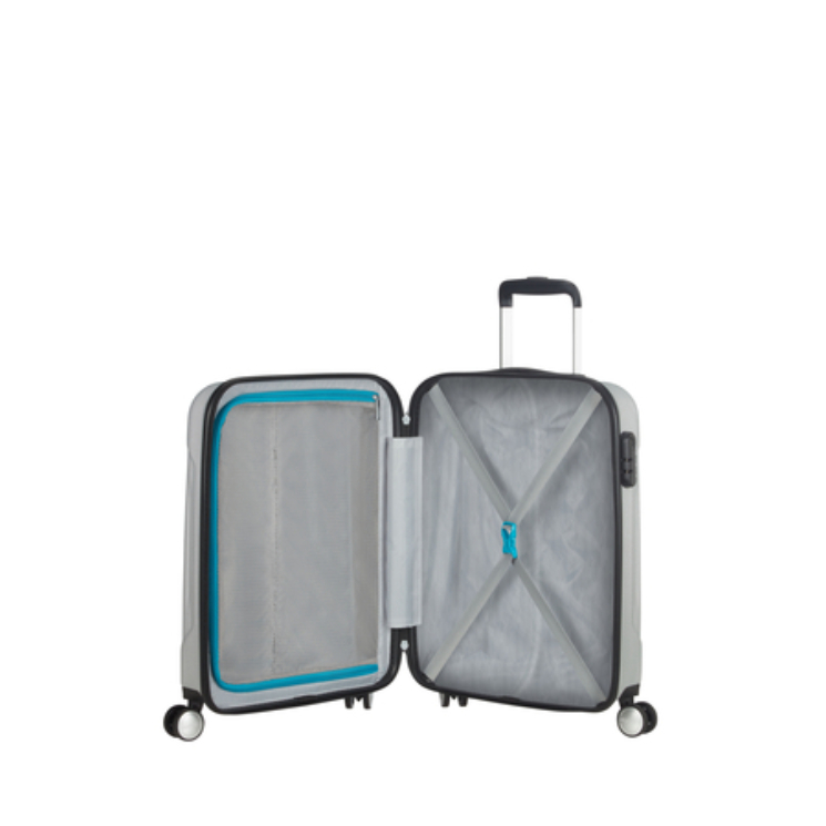 American Tourister Tracklite Spinner Kabinbőrönd 55cm Silver 3 év garancia