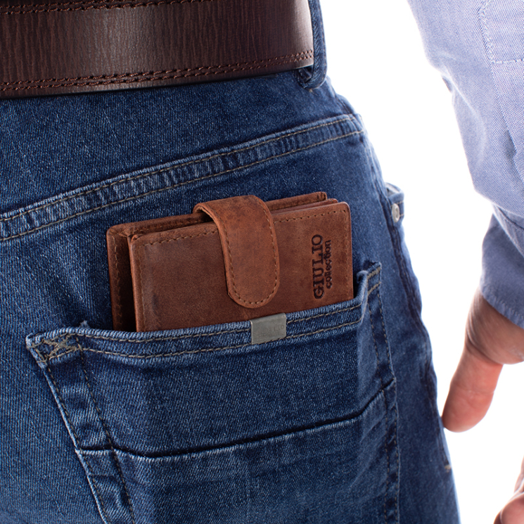 Motoros pénztárca bőr díszdobozban RFID rendszerrel