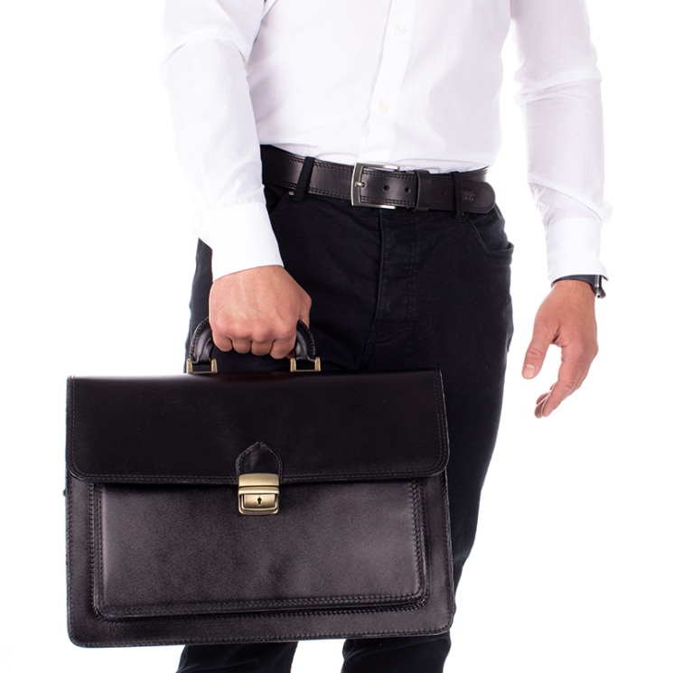  Valódi bőr aktatáska 3 részes 