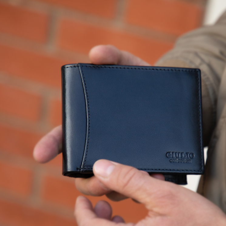 GIULIO valódi bőr férfi pénztárca  RFID rendszerrel ( 8 kártyatartó )