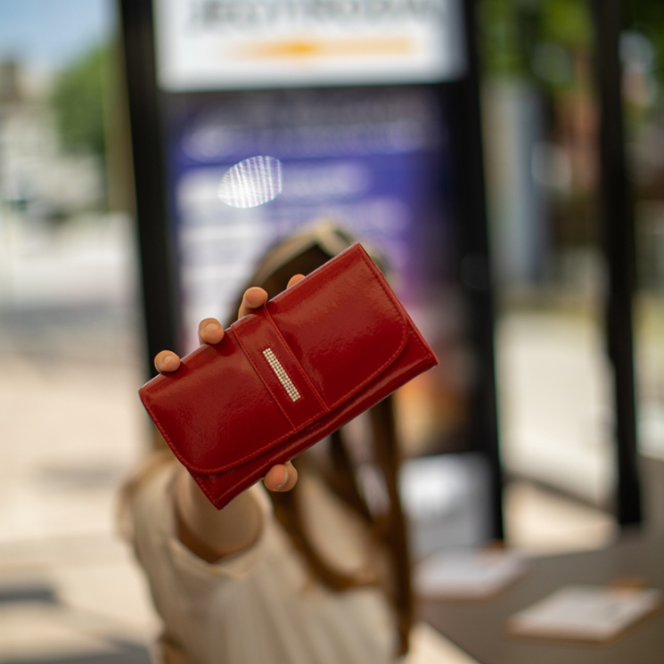 Fairy Crystal valódi lakkbőr női pénztárca NP 789 Red RFID védelemmel