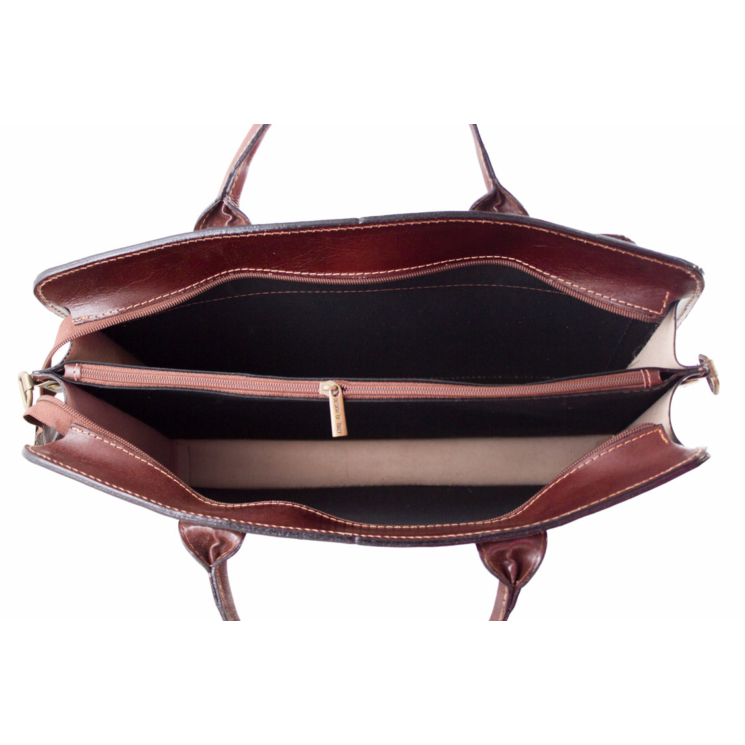 Valódi bőr aktatáska barna színben