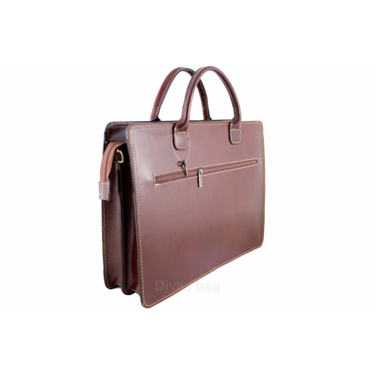Valódi bőr aktatáska barna színben