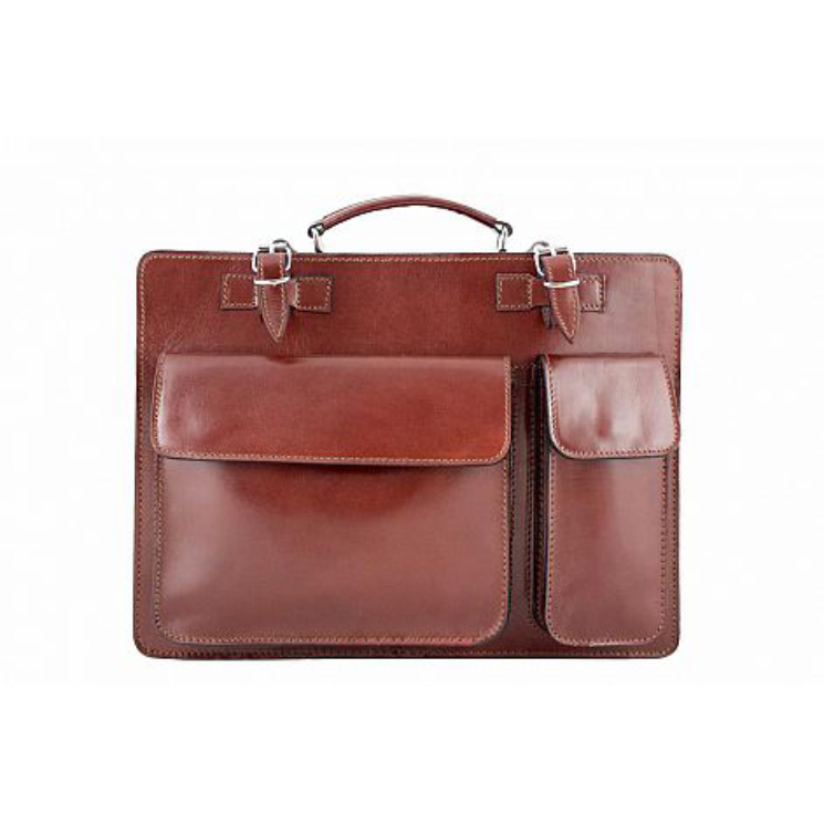 Valódi bőr aktatáska barna színben
