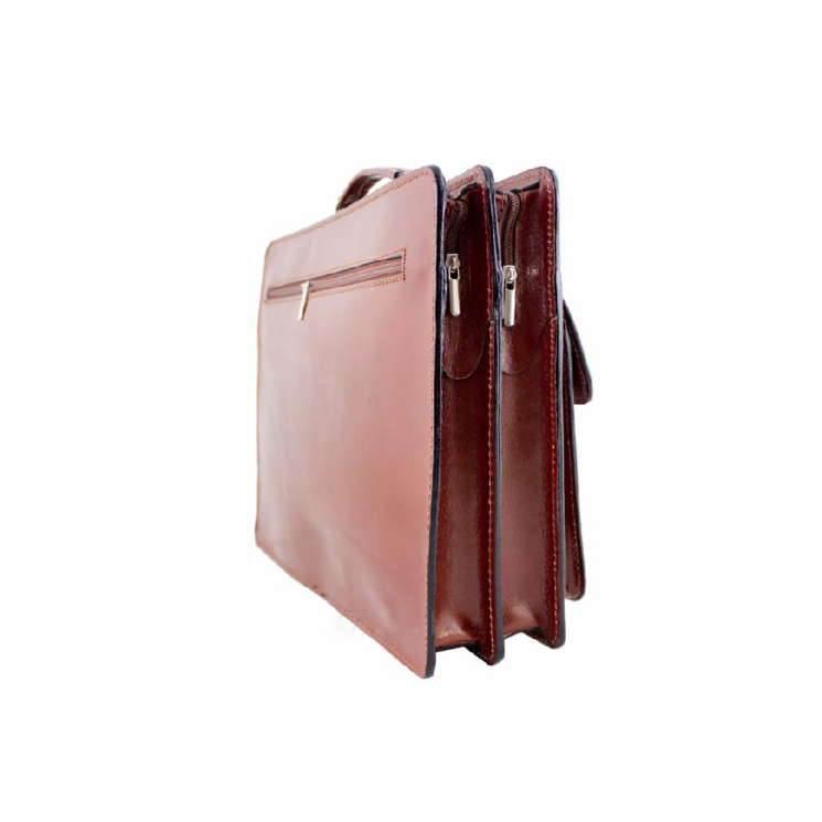 Valódi bőr aktatáska piros színben