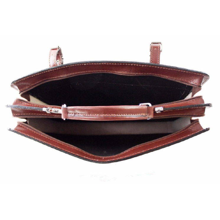 Valódi bőr aktatáska piros színben