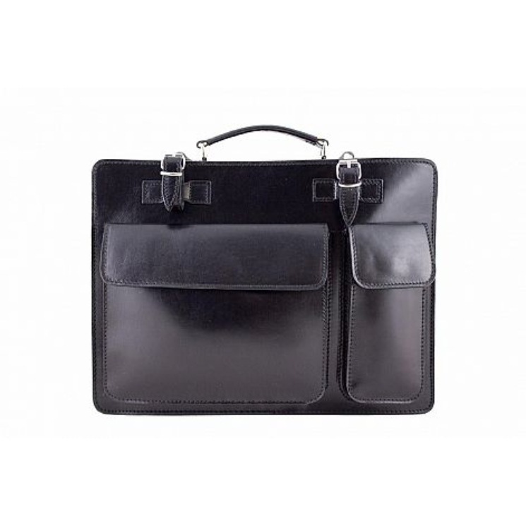 Valódi bőr aktatáska fekete színben