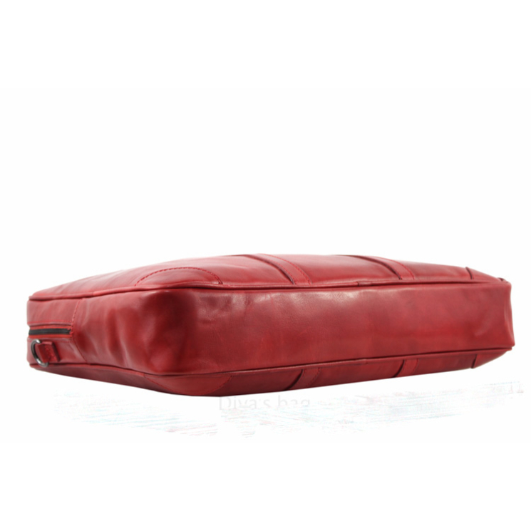 Valódi bőr Aktatáska sötétbarna színben