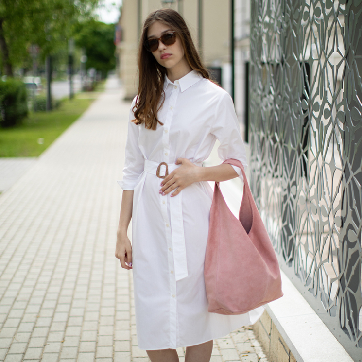 Valódi velúrbőr női táska őzbarna színben