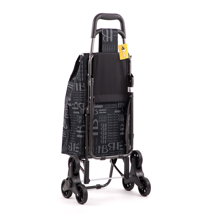 Gurulós lépcsőjáró bevásárlókocsi kihajtható ülőkével