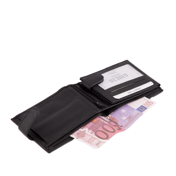 GIULIO valódi bőr férfi pénztárca díszdobozban RFID rendszerrel ( 8 kártyatartó )