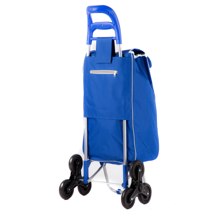 Euroline gurulós lépcsőjáró bevásárlókocsi Royalkék színben