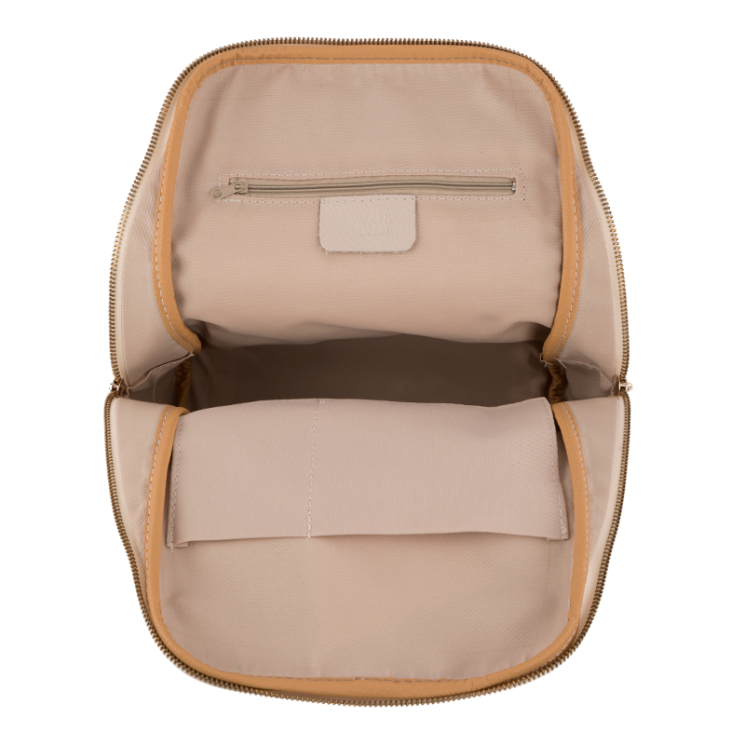 Valódi bőr női hátizsák világosbézs színben