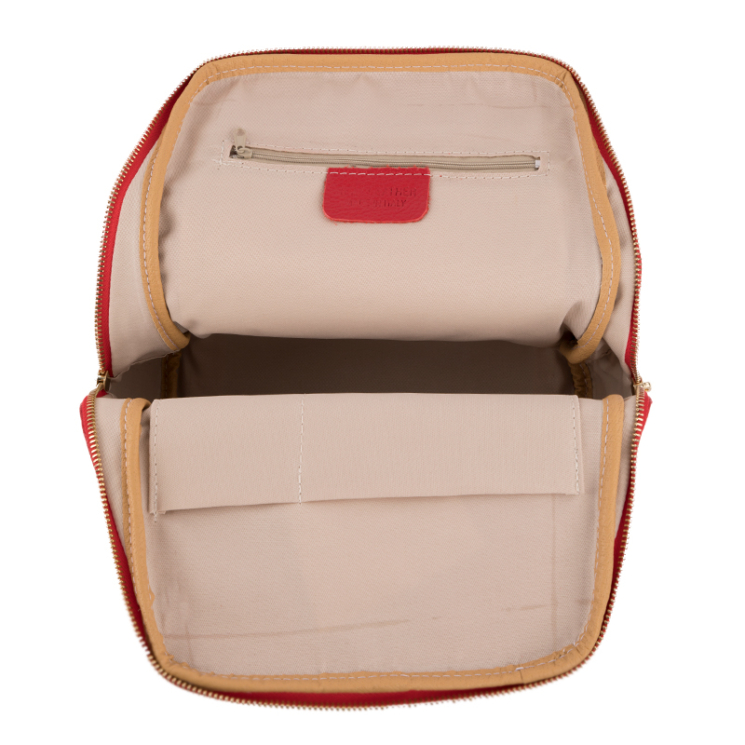 Valódi bőr női hátizsák piros színben