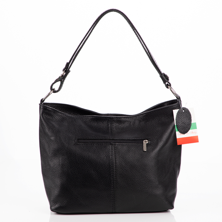 Valódi bőr női táska fekete színben