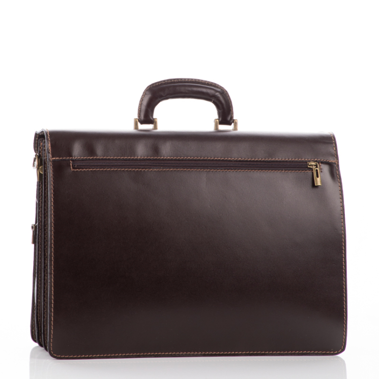 Maxmoda Valódi bőr aktatáska 3 részes fekete színben