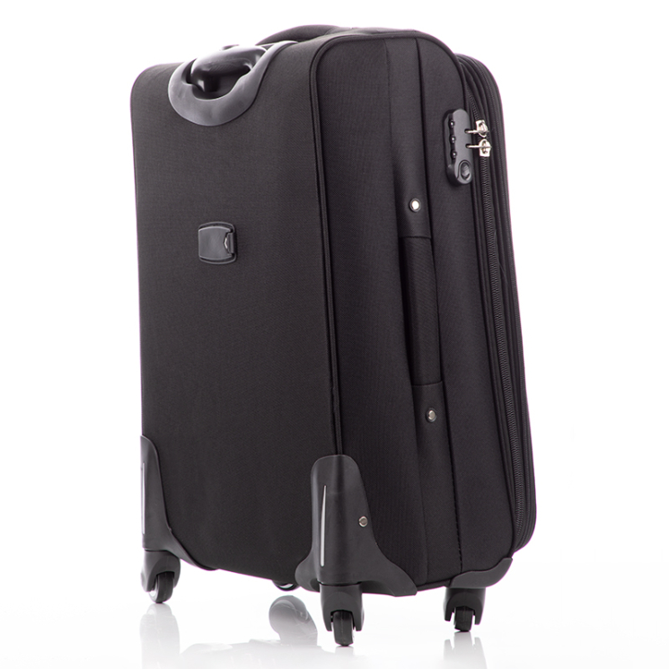 LEONARDO DA VINCI Bőrönd kabin méret fekete