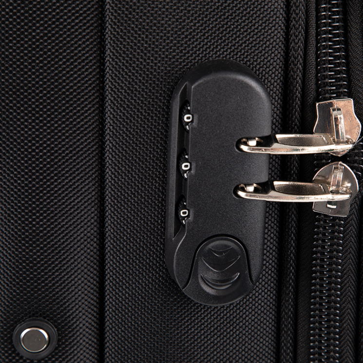 LEONARDO DA VINCI Bőrönd kabin méret fekete