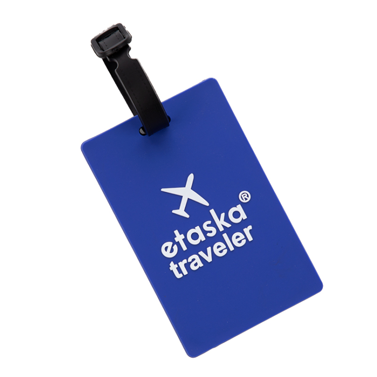 etaska traveler bőröndcímke kék színben*