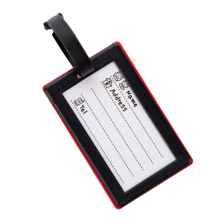 etaska traveler bőröndcímke piros színben