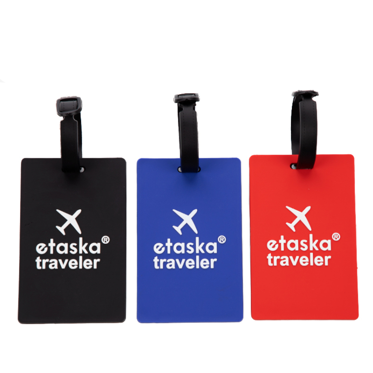 etaska traveler bőröndcímke piros színben