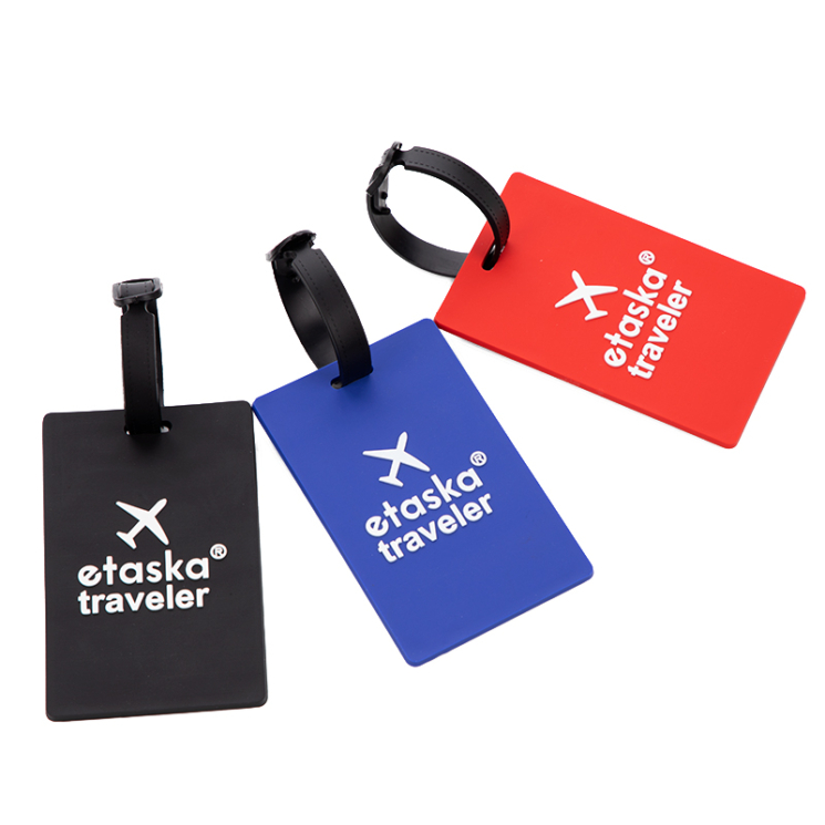 etaska traveler bőröndcímke piros színben