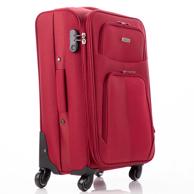 LEONARDO DA VINCI Bőrönd kabin méret bordó