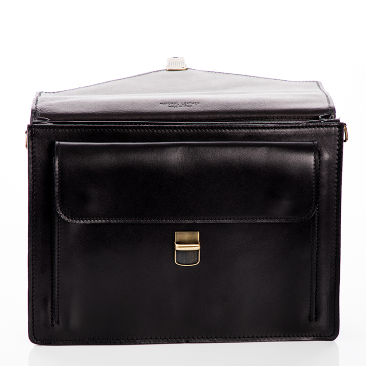 Valódi bőr aktatáska 2 részes sötétbarna színben*